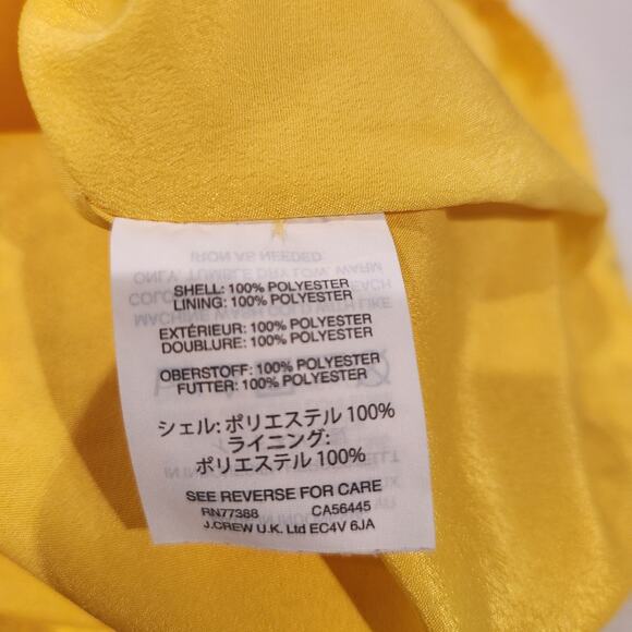 J. Crew Womens Yellow Layered Multi Pattern Crochet Sleeveless Blouse Size 0 - Picture 7 of 13